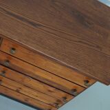 Vintage German pine & oak apothecary cabinet, 1950s