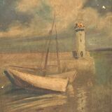 Oil on canvas Marine