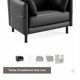 Fauteuil design contemporain Intertime I-Cielo en cuir noir