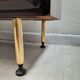 Dresser / chest of drawers and bedside tables - 1960s - faux leather brass