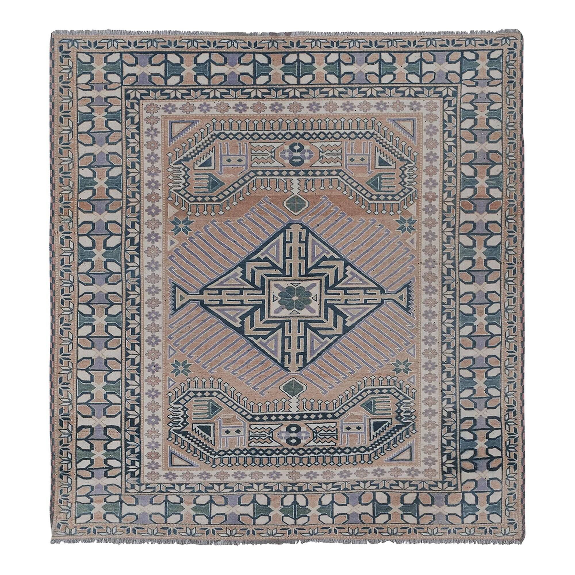 Vintage Turkish Oushak rug 183x193 cm