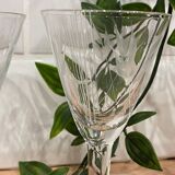 Set de 6 verres à liqueur en verre gravé
