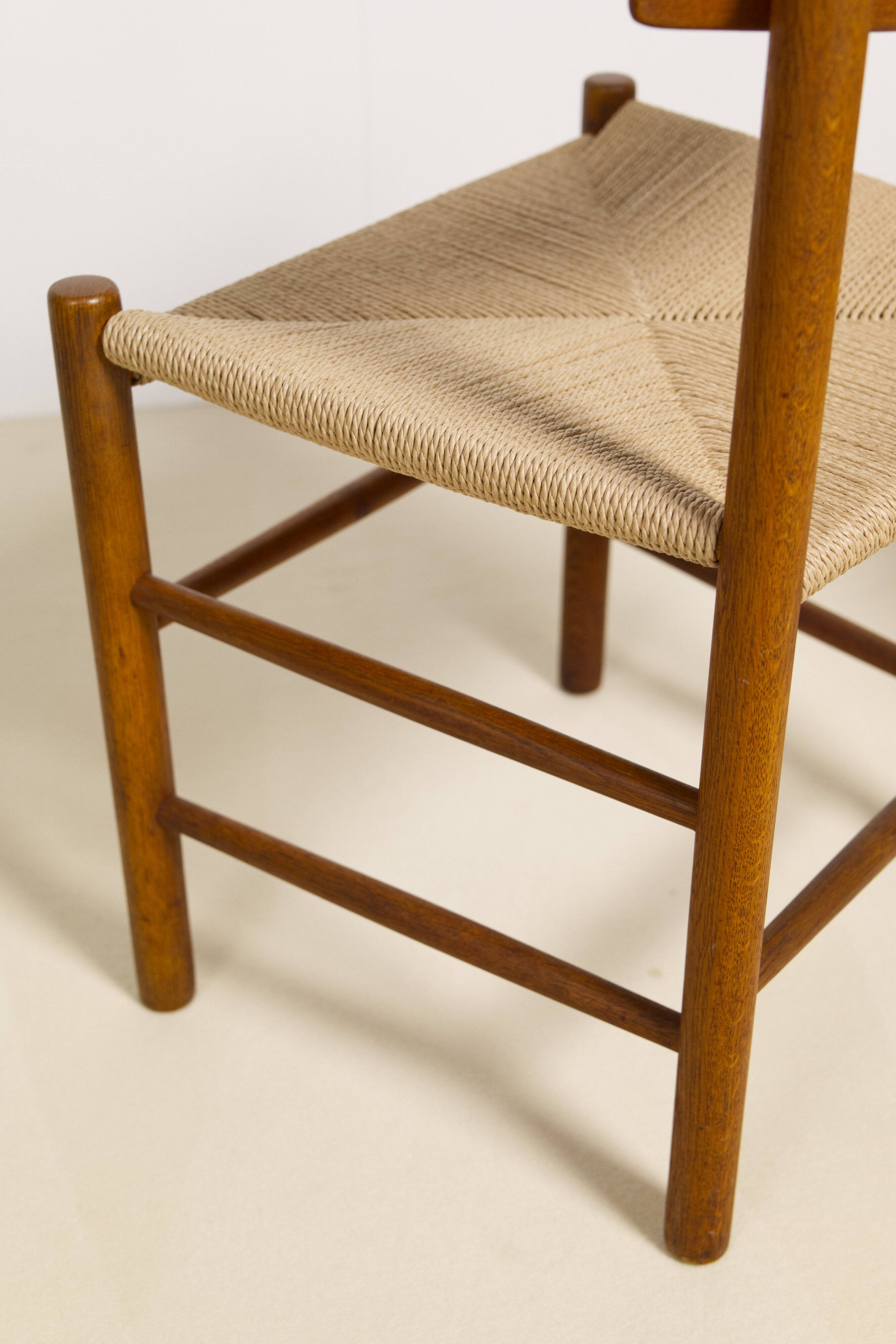 Set of 6 Oak dining chairs 'j39' by Borge Mogensen, 1960s
