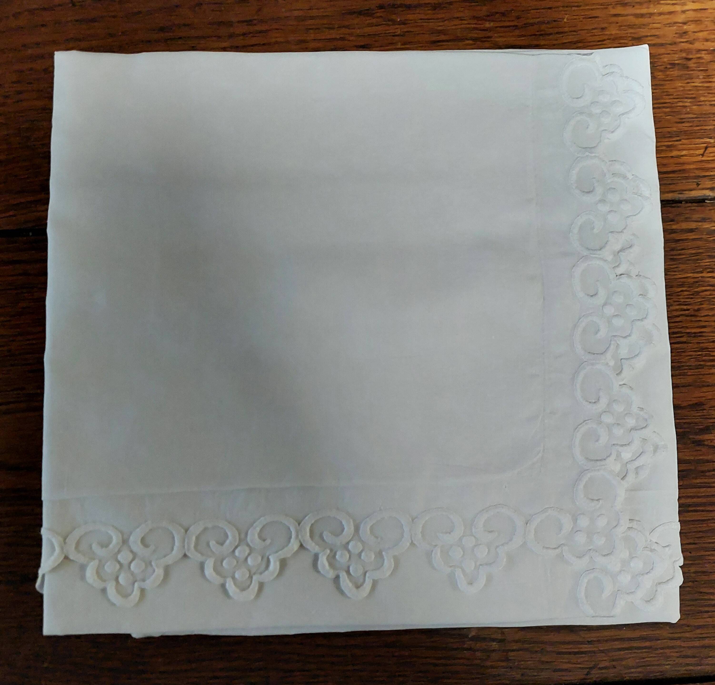 Old white cotton pillowcase 64 x 68 cm