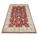 Handmade traditional red ziegler rug floral wool area rug- 124x187cm