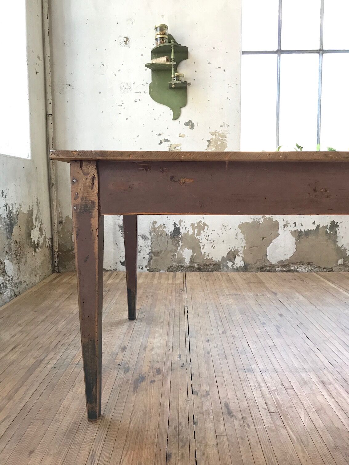 Vintage pine farm table