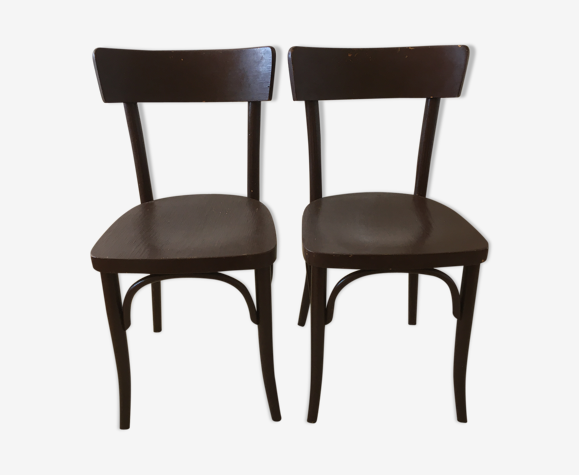 Lot de deux chaises bistrot Thonet