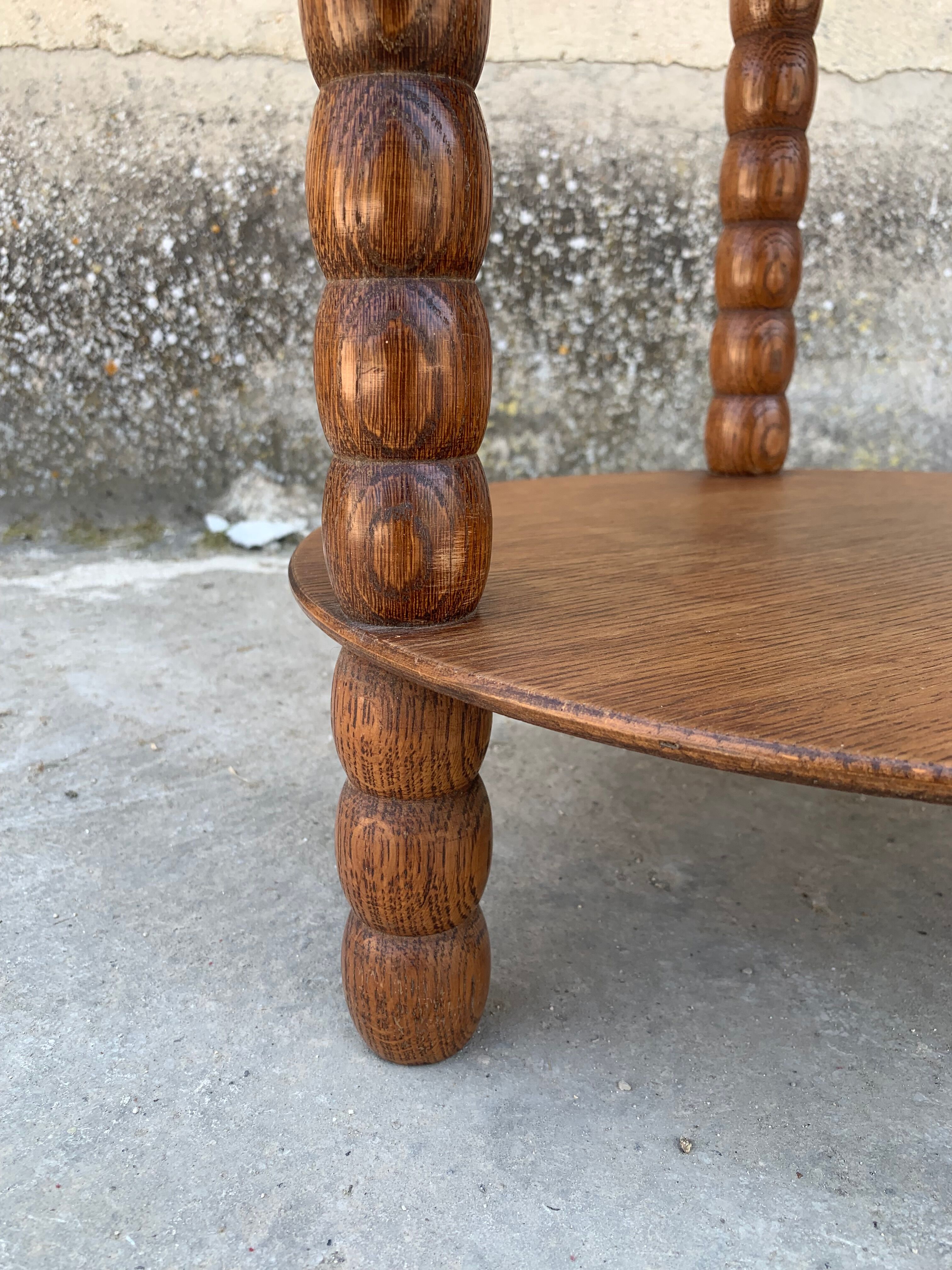 Old round side table