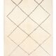 Berber beni ourain ecru rug with black diamonds 217 x 158 cm