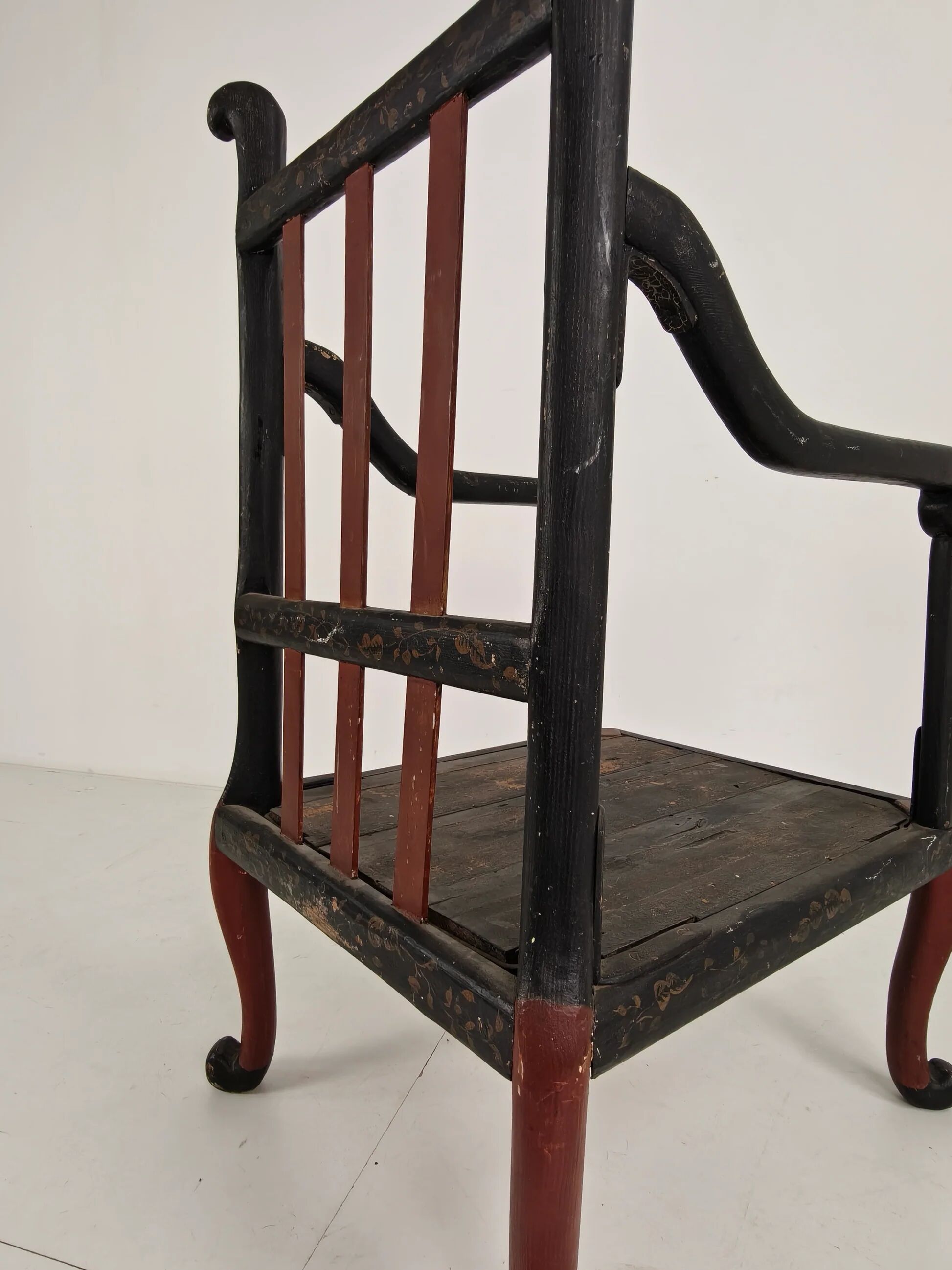 Fauteuil anglais de style chinoiserie vers 1900