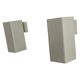 Pair of minimalist white metal wall lights from the mid-century, 1960, Germany.