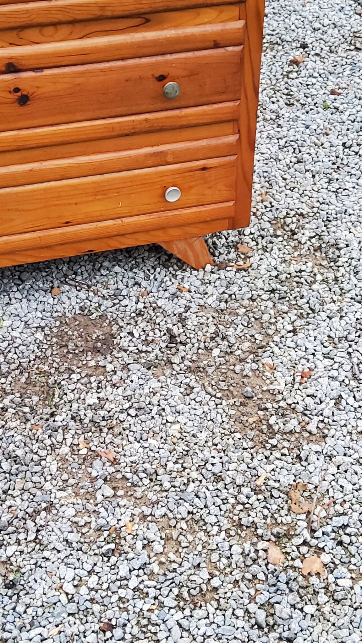 Vintage chest of drawers from the 50s with compass feet and 3 drawers