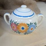Vintage earthenware sugar bowl