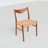Arne Wahl Iversen set of six dining chairs in teak Glyngore Denmark 1960