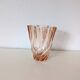 transparent glass vase in art deco style