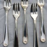 Christofle marot coquille - 12 silver-plated cake forks