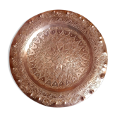 Assiette cuivre estampillée