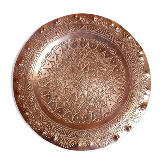 Copper plate stamped