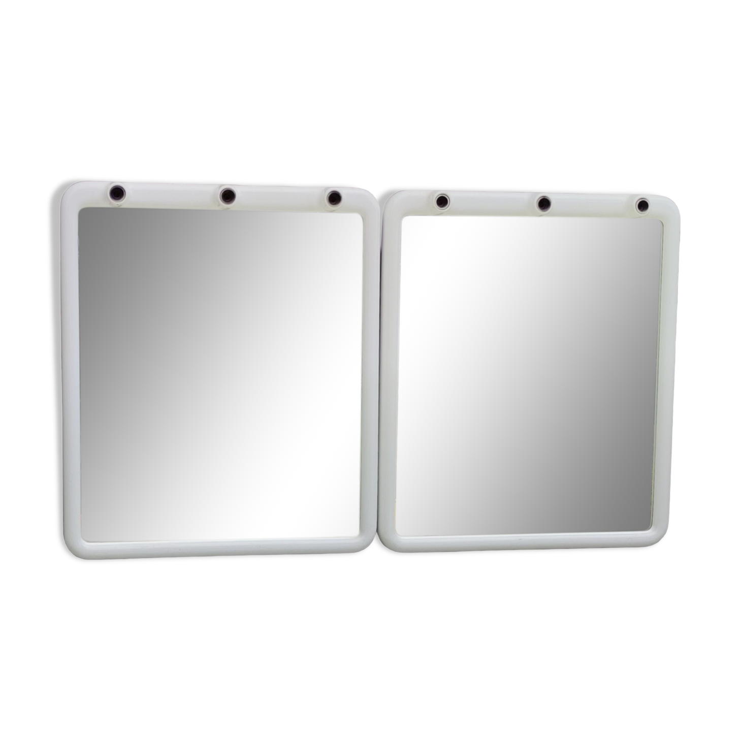 Pair of lodge mirrors, italian design 1970s