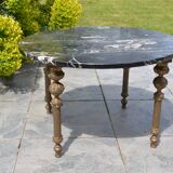 Black marble coffee table