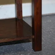 Table de Chevet Vintage Military Campaign en Acajou et Laiton