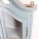 Grey painted hanging glass cabinet in gustavian style from around 1820.