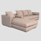 Canapé d'angle kopenhaga beige, design scandinave
