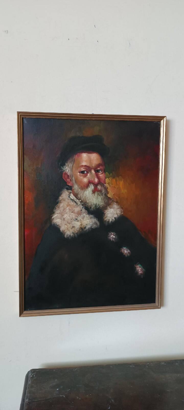 Peinture, portrait signée P. Caputo, années 60-70