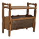 1970s, Danish newspaper side table. Solid oak wood, furniture mesh.