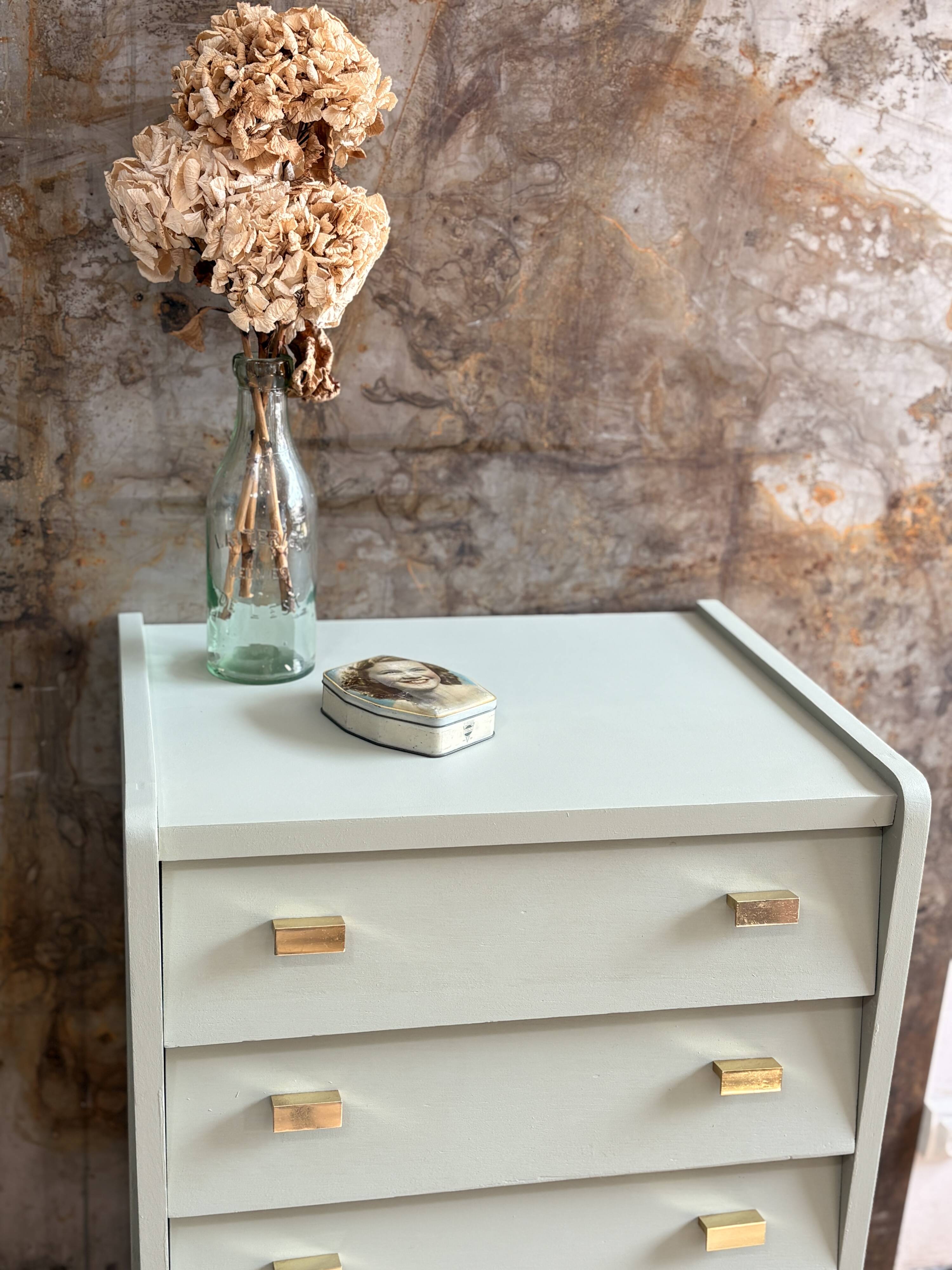 1940s green Luxembourg chest of drawers