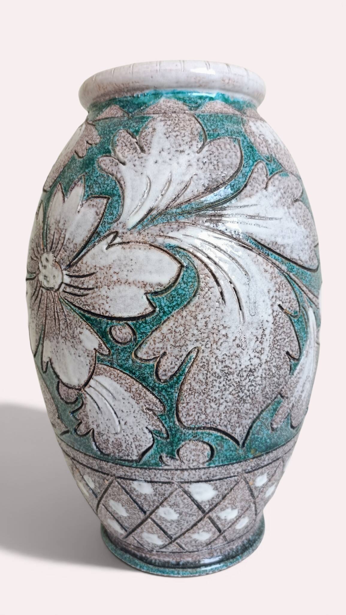 Mid-Century Italian Fratelli Fanciullacci Ceramic Vase, Signed, Tuscany, 1950s