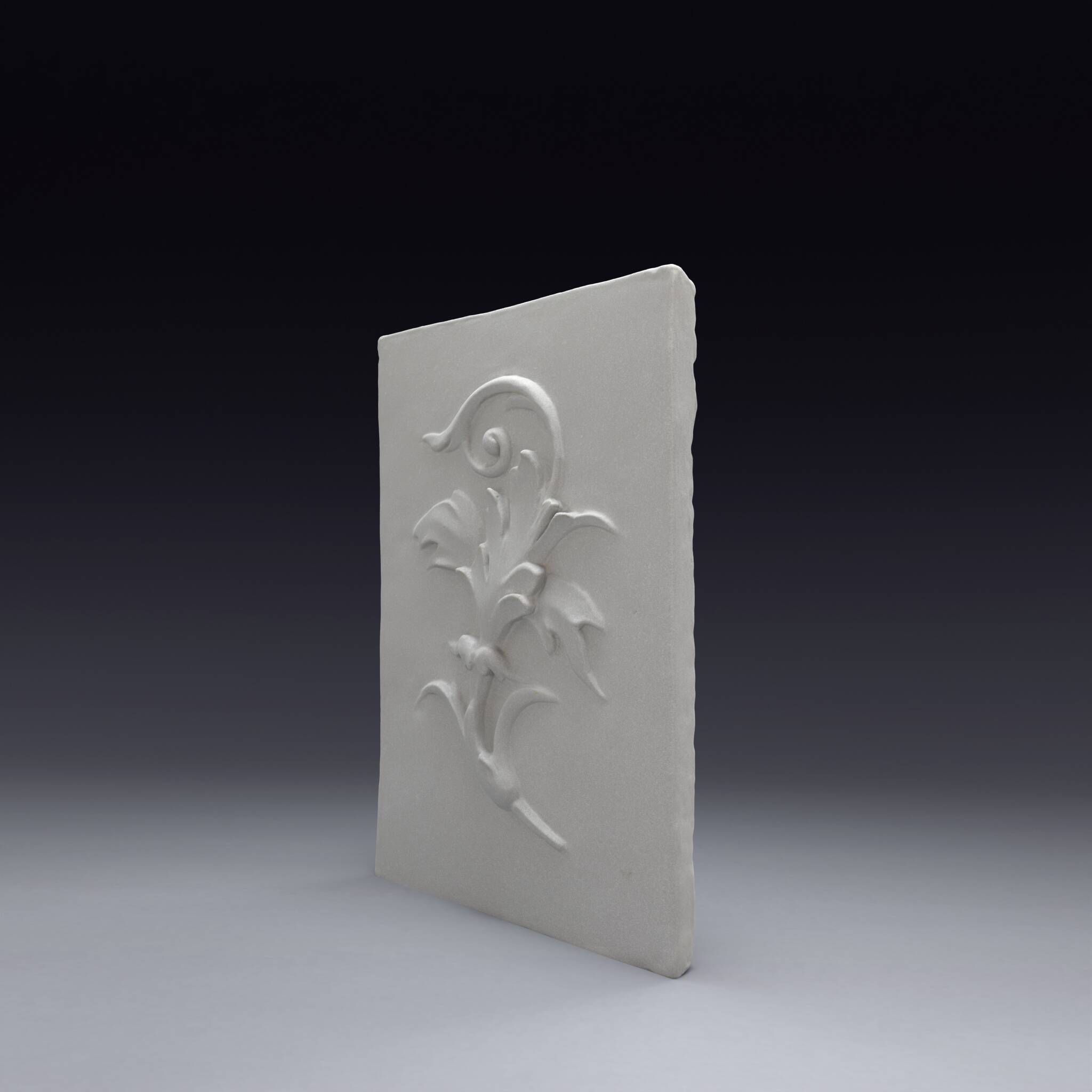 Plaster bas-relief of acanthus leaf – baroque style