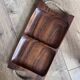 Teak plateau and rope handle