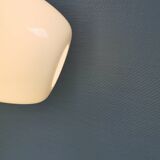 Hanging lamp in opal glass with brass top from Danish Fog&Mørup 1970s