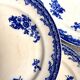 6 Staffordshire blue ironstone dinner plates