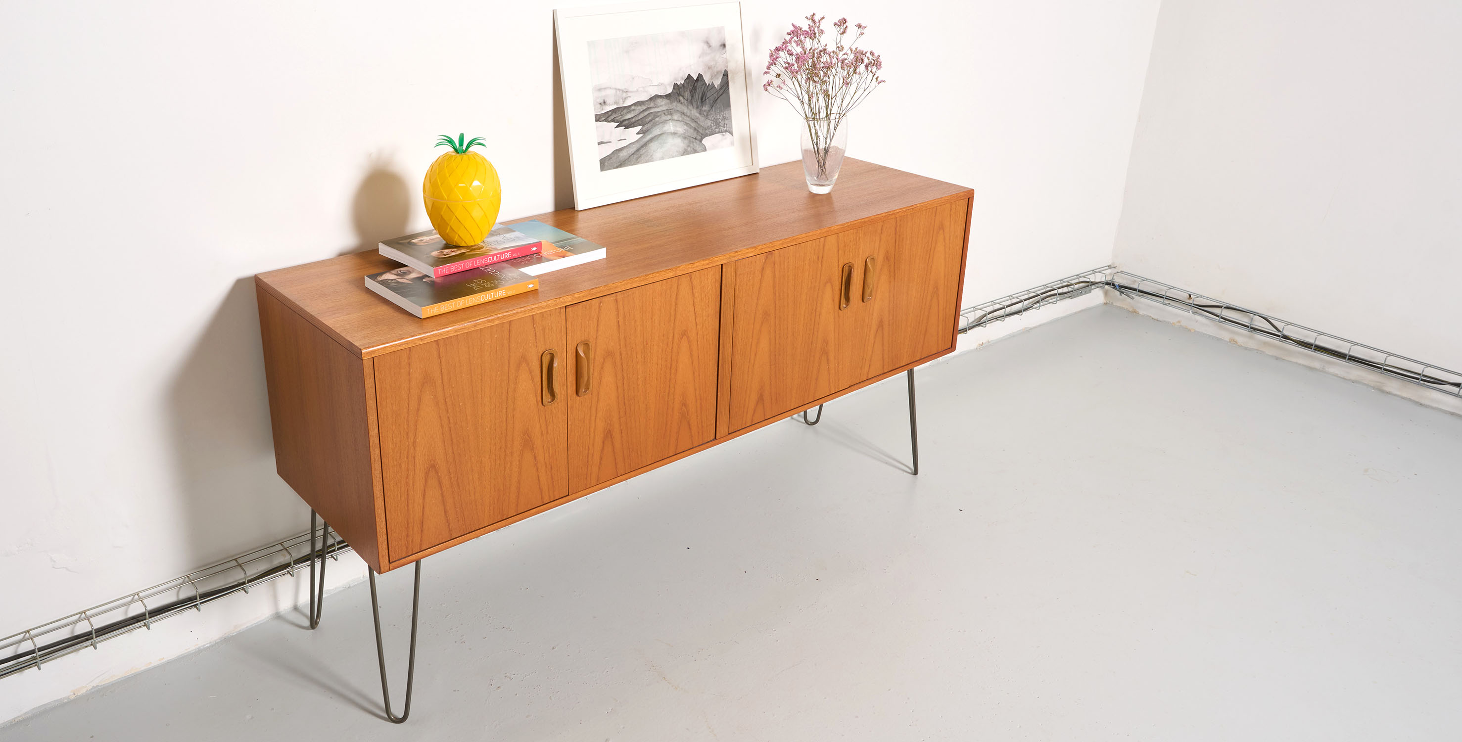 Sideboard G Vintage plan, metal feet, 162cm