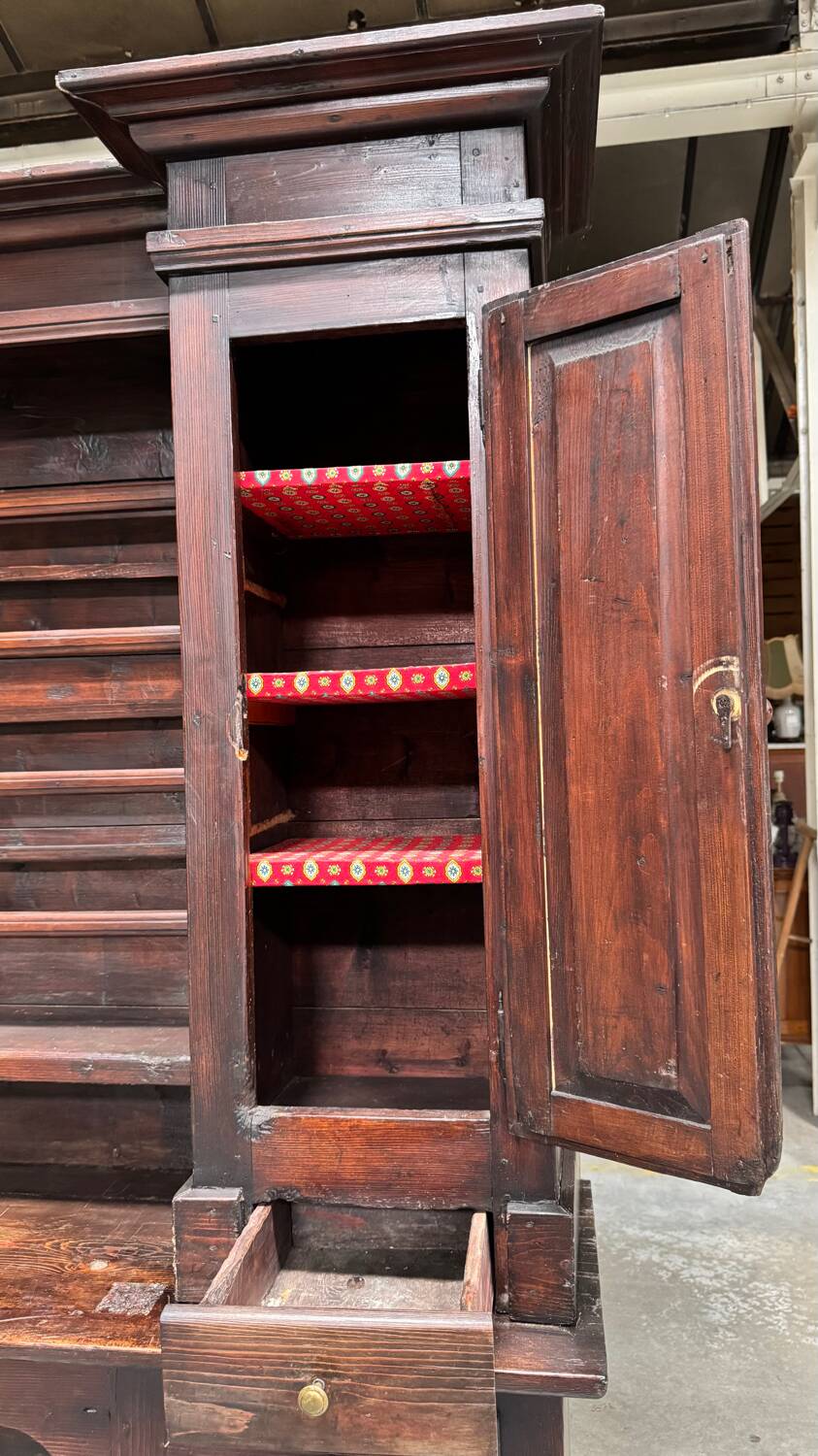 19th century folk art credenza