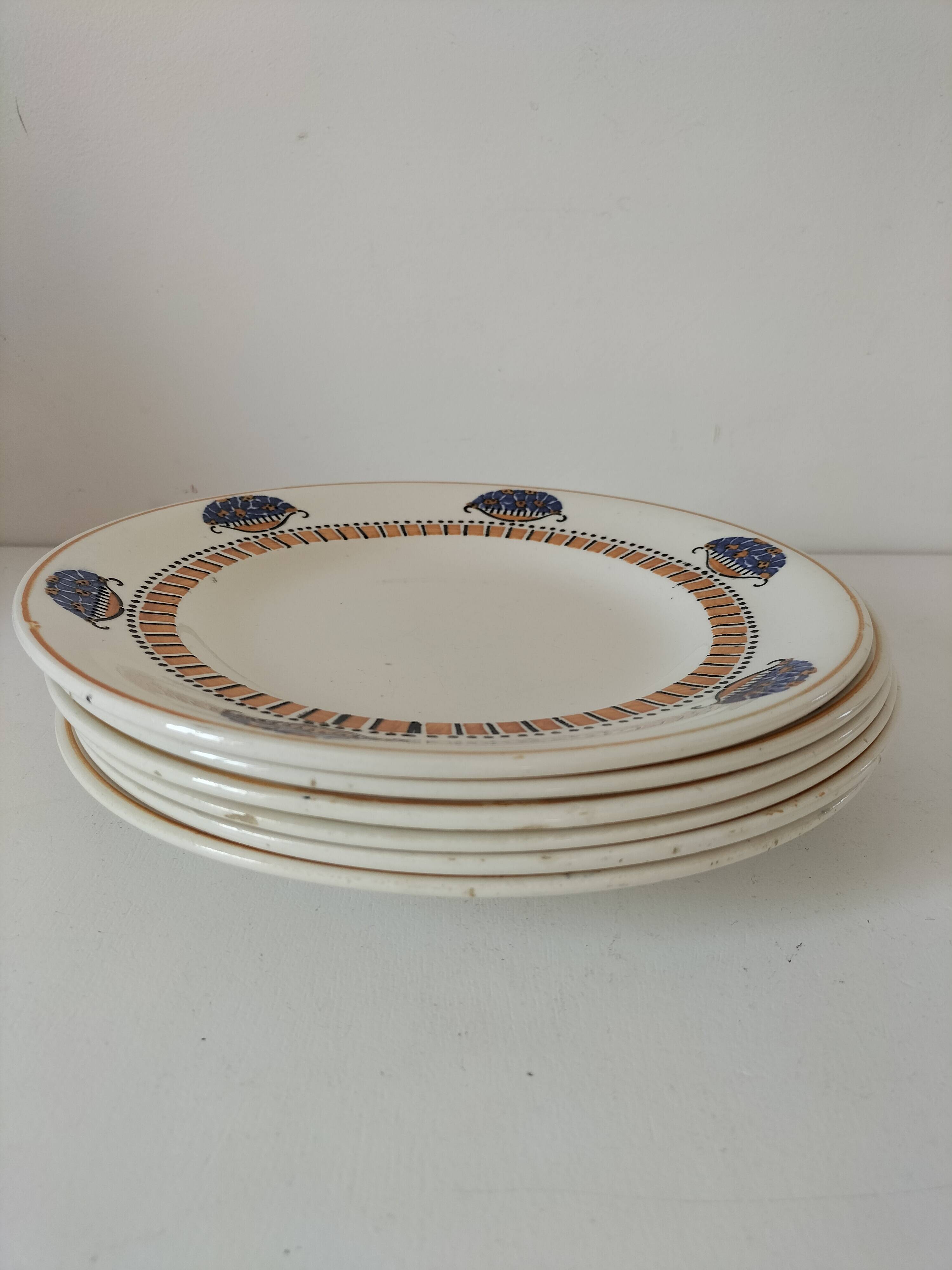 Longwy Art Deco plates