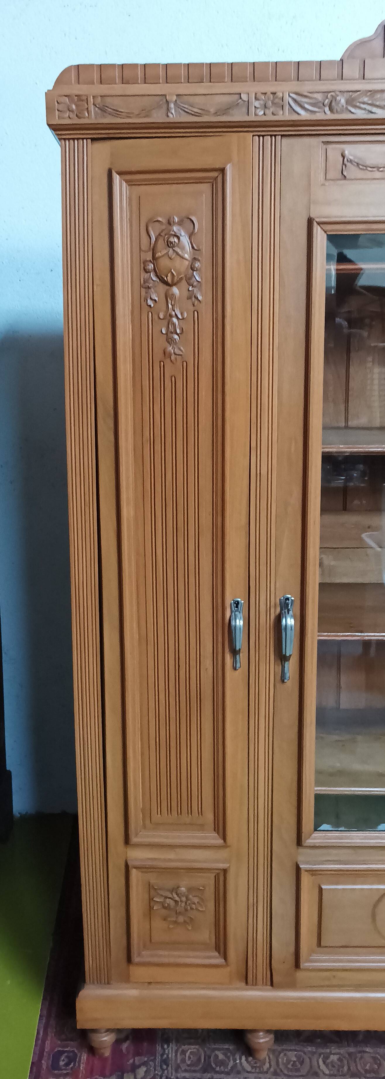Art Deco walnut bookcase