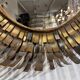 Brutalist brass mirror attributed to Curtis Jere from the 1970s.