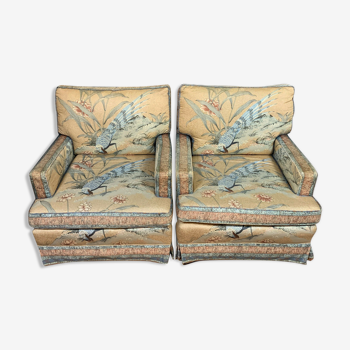 paire de fauteuils époque Napoléon III d'inspiration asiatique vers 1850-1880