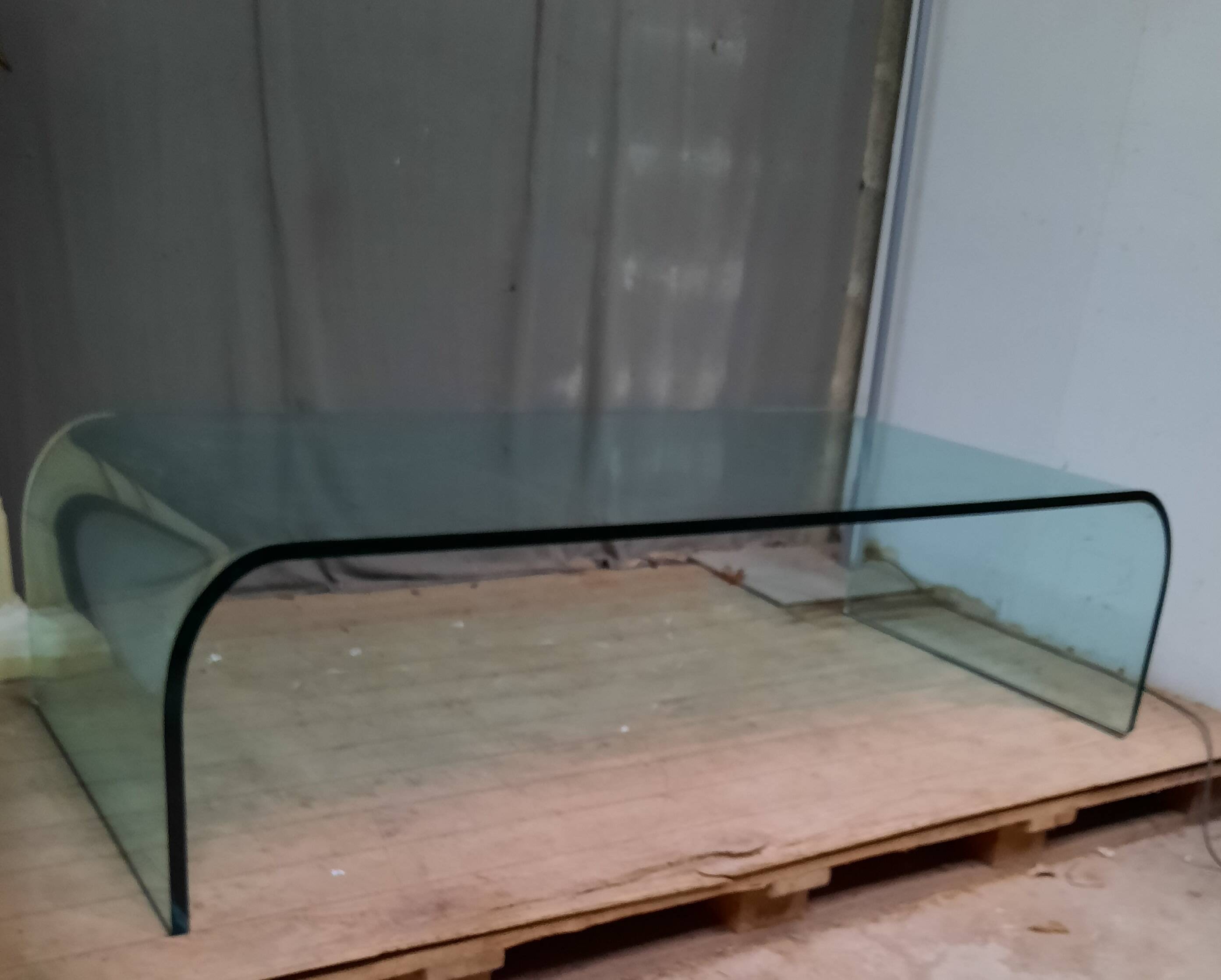 Large glass coffee table