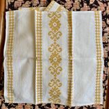 Set of 11 ocher napkins