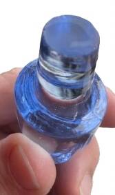 Blue glass carafe