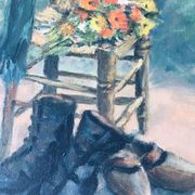 Oil on canvas campaign stage