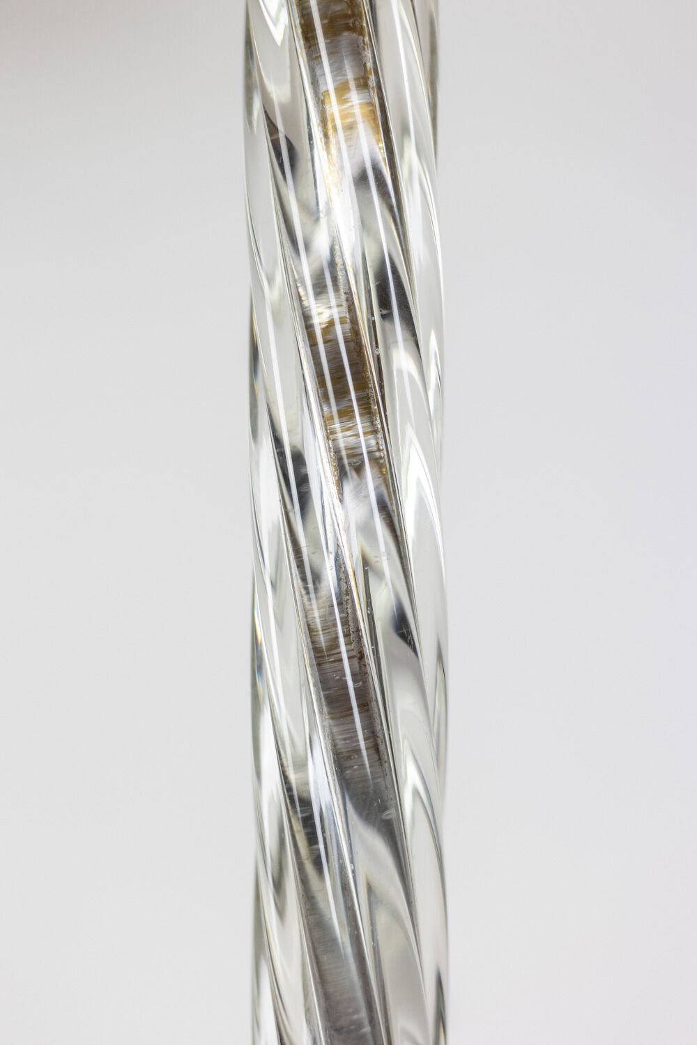 Glass and gilded metal floor lamp, 1950s