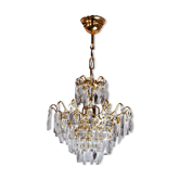 Regency chandelier, cut crystals, Spain, 1980