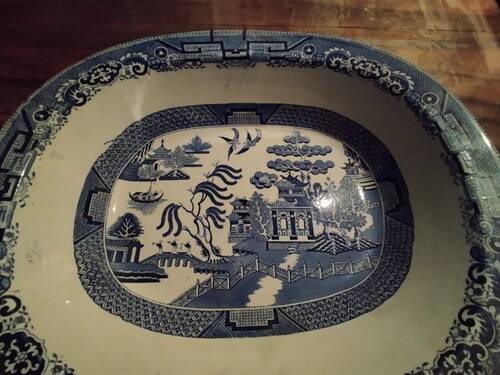 Plateau Centre de Table Antique Compagnie L'Inde Angleterre XIX Seconde