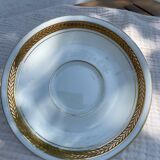 Porcelain set of small plates golden Limoges France