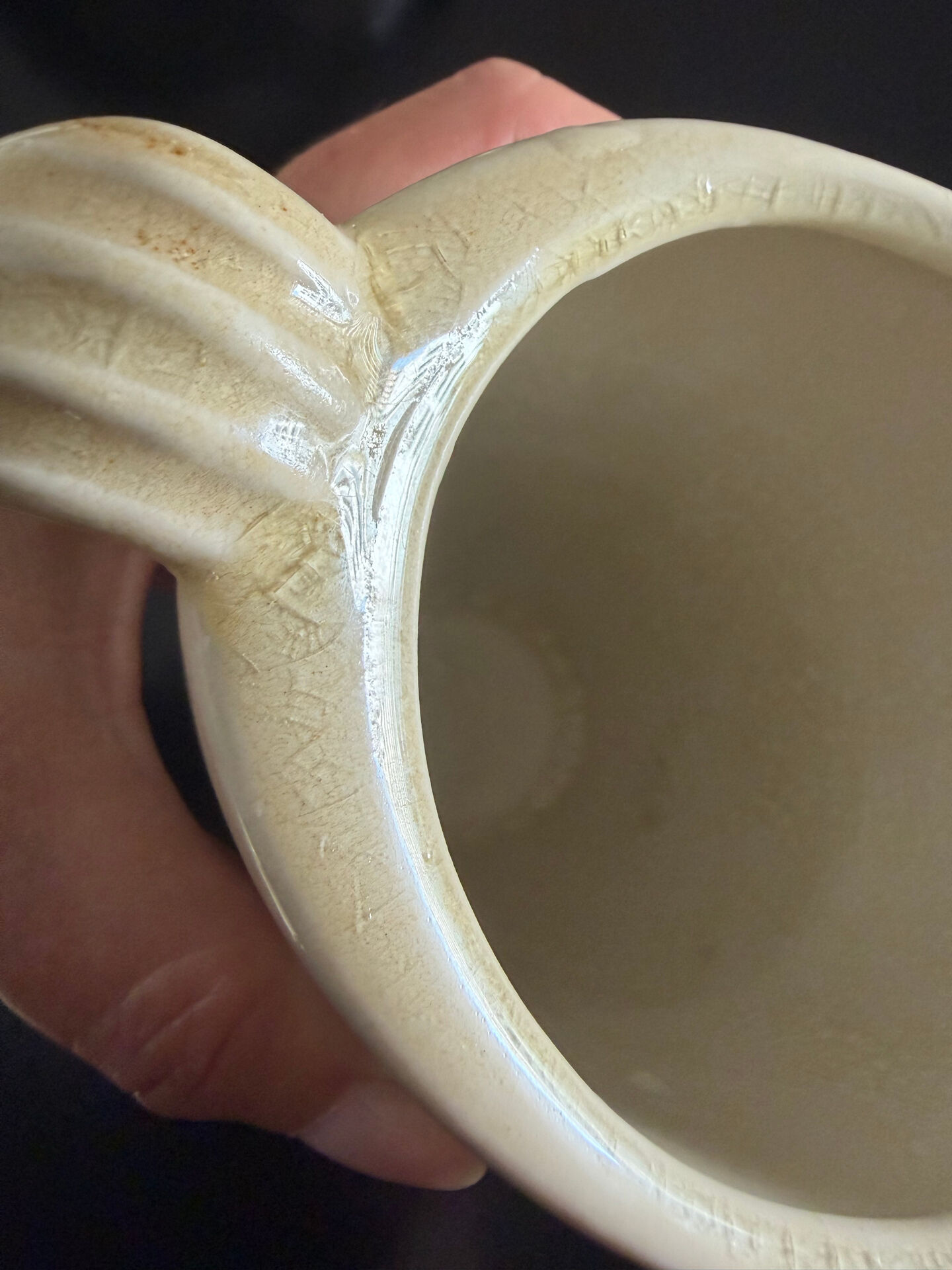 Glazed stoneware sugar bowl jars